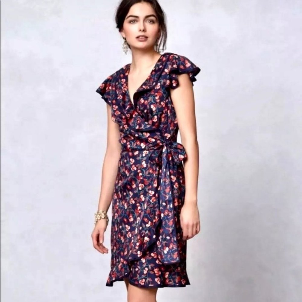 ANTHROPOLOGIE Hi There Karen Walker Cherry Dress